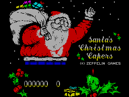 Титульный экран из игры Santa's Xmas Caper / Рождественские Озорства Санты-Клауса