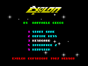 Титульный экран из игры Exolon (1987) / Эксолон