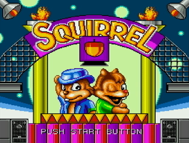 Титульный экран из игры Squirrel King (Chip and Dale) / Король Бурундуков