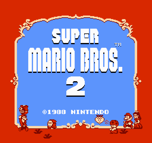 Титульный экран из игры Super Mario Bros. 2 / Супер братья Марио 2