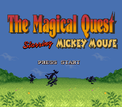 Титульный экран из игры Magical Quest Starring Mickey Mouse, The / Магические Приключения Микки Мауса