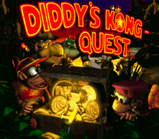 Титульный экран из игры Donkey Kong Country 2 - Diddy's Kong Quest / Страна Донки Конга 2 - Приключение Дидди Конга