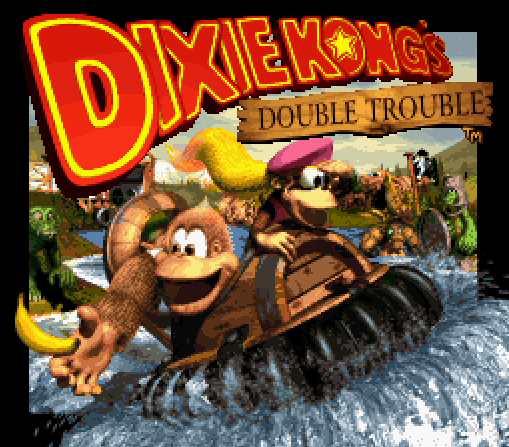 Титульный экран из игры Donkey Kong Country 3 - Dixie Kong's Double Trouble / Страна Донки Конга 3 Двойные Проблемы Дикси Конга