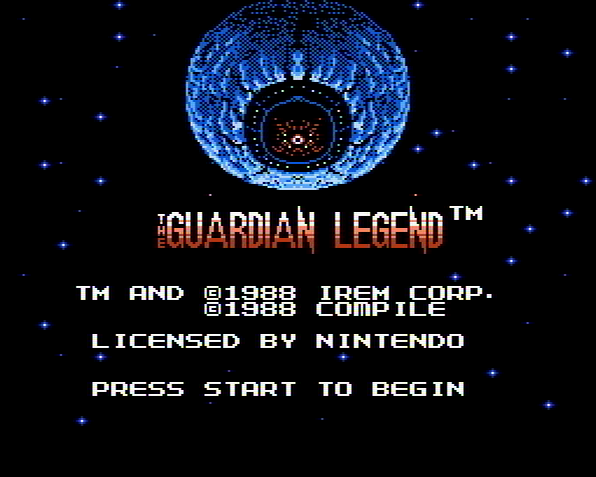 Титульный экран из игры Guardian Legend, The / Легенда о Стражнике