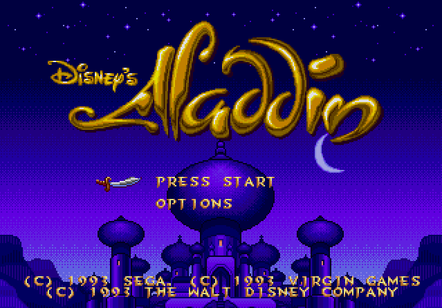 Титульный экран из игры Aladdin (Disney's Aladdin) / Аладдин