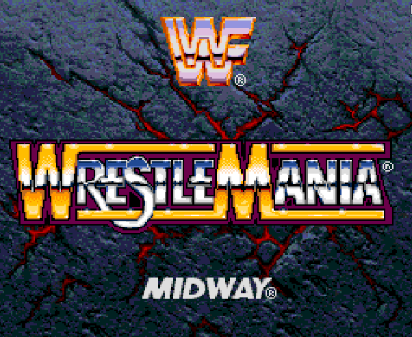 Титульный экран из игры WWF WrestleMania: The Arcade Game / Рестлемания: Аркадная
