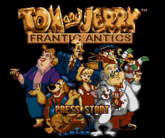 Титульный экран из игры Tom and Jerry - Frantic Antics / Том и Джерри - Невыносимые Выходки