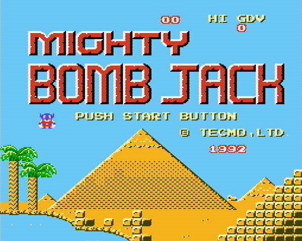 Титульный экран из игры Mighty Bomb Jack / Майти Бомб Джек