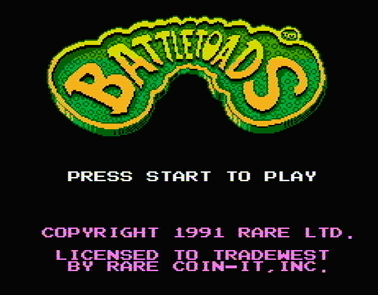 Титульный экран из игры Battletoads / Боевые Жабы
