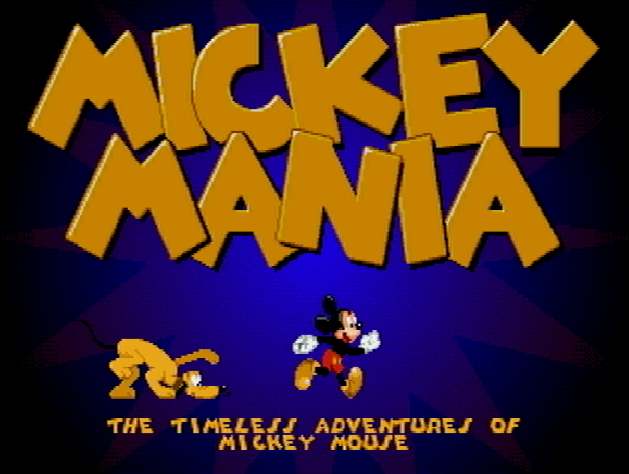 Титульный экран из игры Mickey Mania: The Timeless Adventures of Mickey Mouse / Микки Маус Приключения в Безвременье