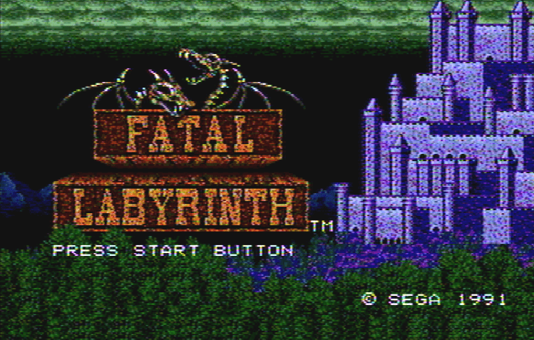 Титульный экран из игры Fatal Labyrinth / Смертельный Лабиринт