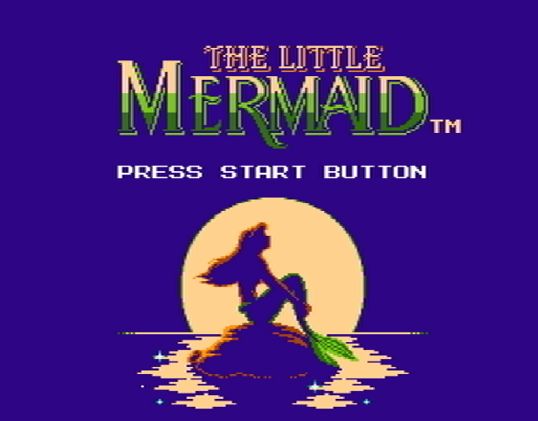 Титульный экран из игры Little Mermaid the' Ariel / Ариэль Маленькая Русалочка