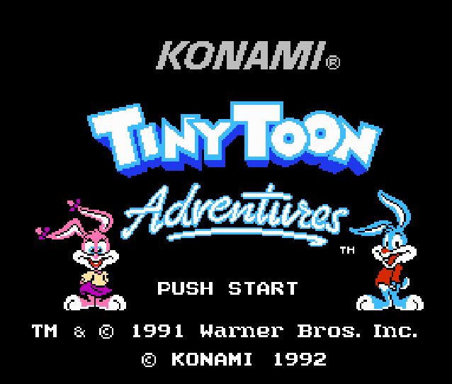 Титульный экран из игры Tiny Toon Adventures / Приключения Тайни Тун