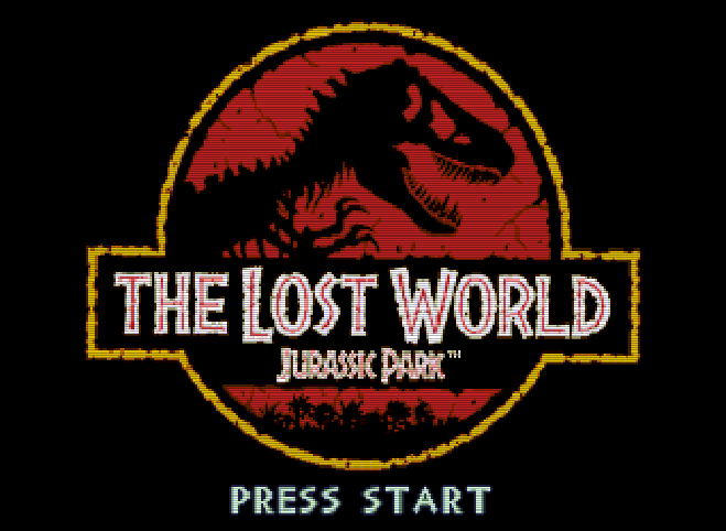 Титульный экран из игры Jurassic Park: the Lost World / Парк Юрского Периода: Затерянный мир