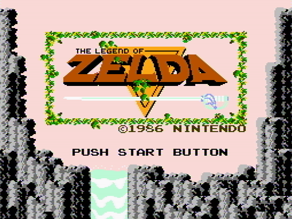 Титульный экран из игры Legend of Zelda 'the / Легенда Зельды
