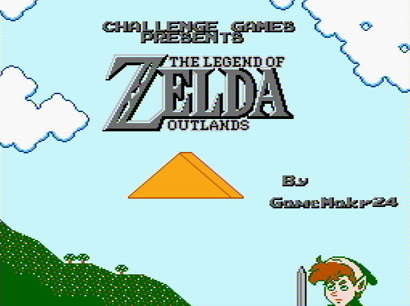 Титульный экран из игры Legend of Zelda: Outlands / Легенда Зельды: Заземелья