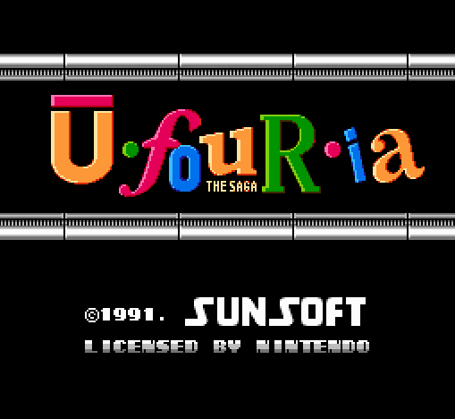 Титульный экран из игры U-four-ia - The Saga / Уфория: Сага