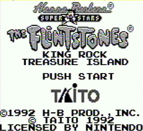 Титульный экран из игры Flintstones the - King Rock Treasure Island / Флинтстоуны: Остров Сокровищ Кинг Рок