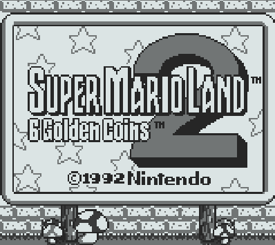 Титульный экран из игры Super Mario Land 2. 6 Golden Coins / Супер Марио Ленд 2. 6 Золотых Монеток