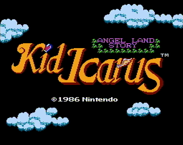 Титульный экран из игры Kid Icarus - Angel Land Story / Малыш Икар - История Земли Ангелов