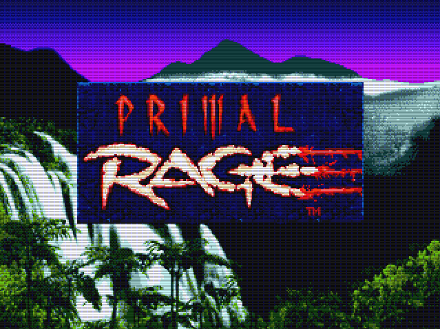Титульный экран из игры Primal Rage / Первобытная Ярость