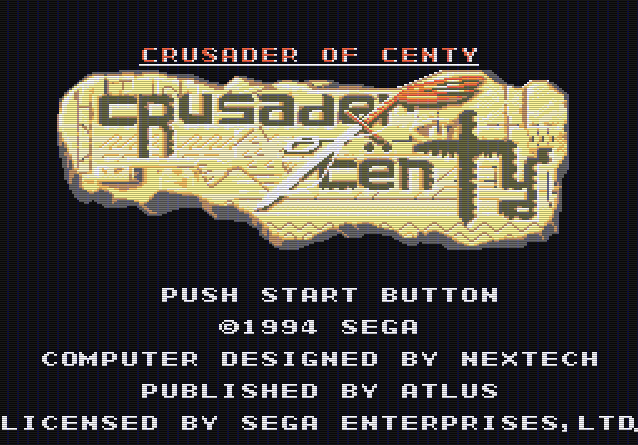 Титульный экран из игры Crusader of Centy (Soleil) / Крестоносец Центи (Солейл)