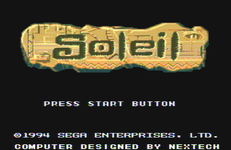 Титульный экран из игры Soleil / Солейл