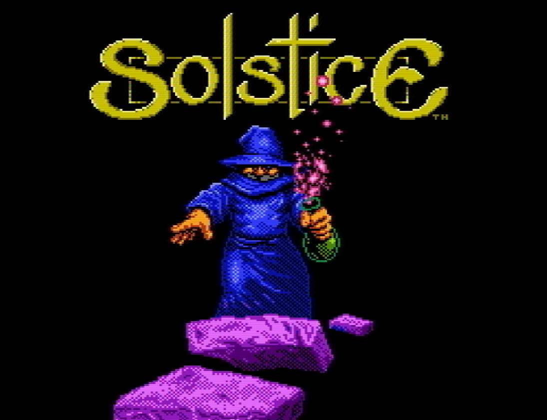 Титульный экран из игры Solstice: The Quest for the Staff of Demnos / Солстис: В поисках Демноса