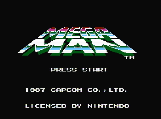 Титульный экран из игры Mega Man / Мега Мен