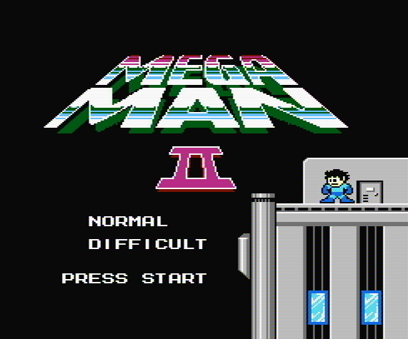 Титульный экран из игры Mega Man 2 / Мега Мен 2