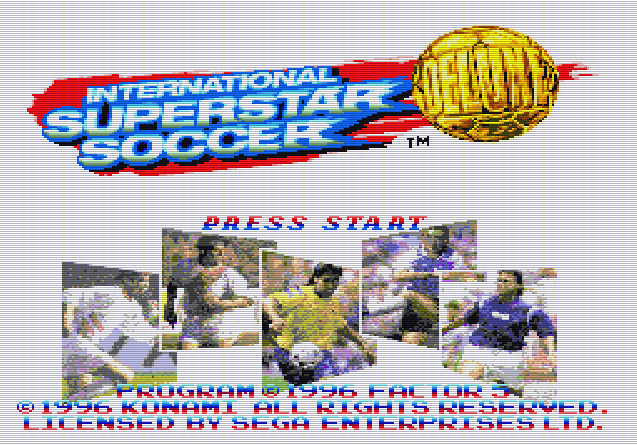 Титульный экран из игры International Superstar Soccer Deluxe / Международный Супер Звездный Футбол