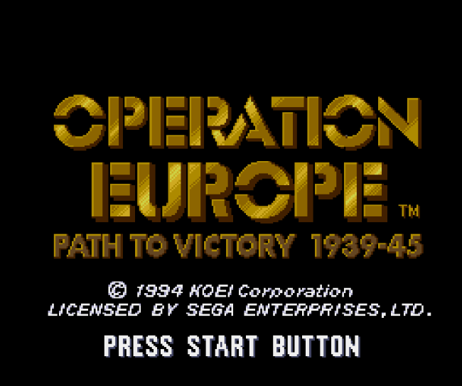 Титульный экран из игры Operation Europe - Path to Victory 1939-1945 / Операция Европа - Путь к Победе 1939-1945