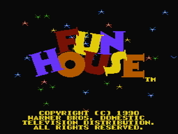 Титульный экран из игры Fun House / Дом Веселья