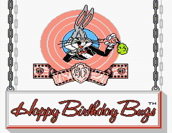 Титульный экран из игры Happy Birthday Bugs / ハッピーバースディバックス