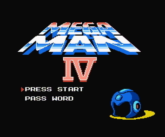 Титульный экран из игры Mega Man 4 / Мега Мен 4