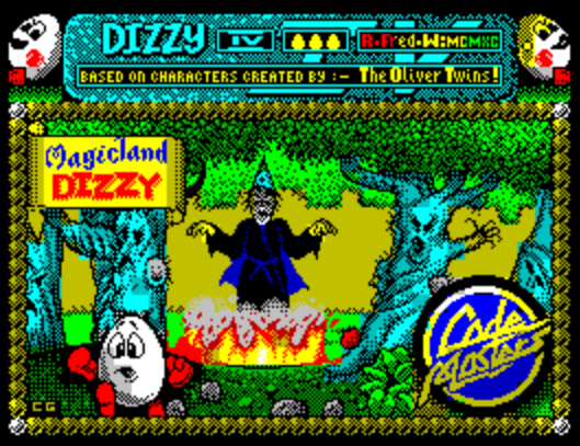 Титульный экран из игры Dizzy IV - Magicland Dizzy / Диззи 4 (Волшебная Земля Диззи)