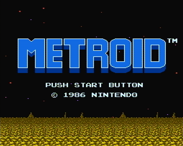 Титульный экран из игры Metroid / Метроид