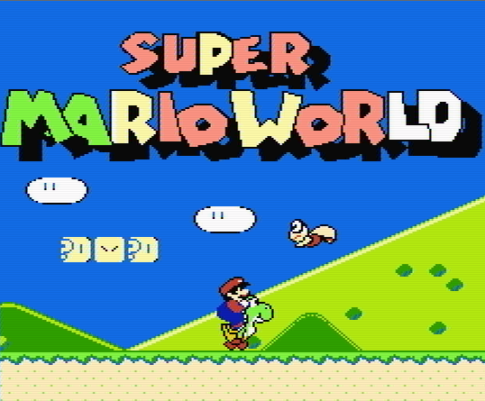 Титульный экран из игры Super Mario World / Мир Супер Братьев Марио