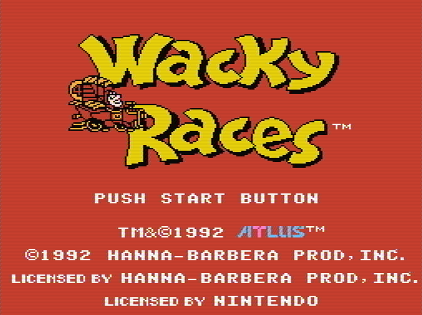 Титульный экран из игры Wacky Races / Сумасшедшие Гонки