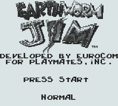 Титульный экран из игры Earthworm Jim / Червяк Джим