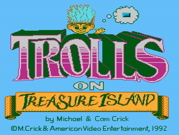 Титульный экран из игры Trolls on Treasure Island / Тролли на Острове Сокровищ