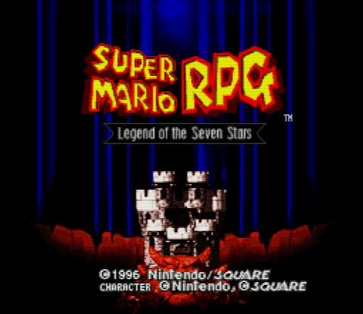 Титульный экран из игры Super Mario RPG - Legend of the Seven Stars / Супер Братья Марио РПГ - Легенда Семи Звезд