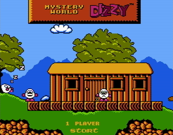 Титульный экран из игры Mystery World Dizzy / Таинственный Мир Диззи