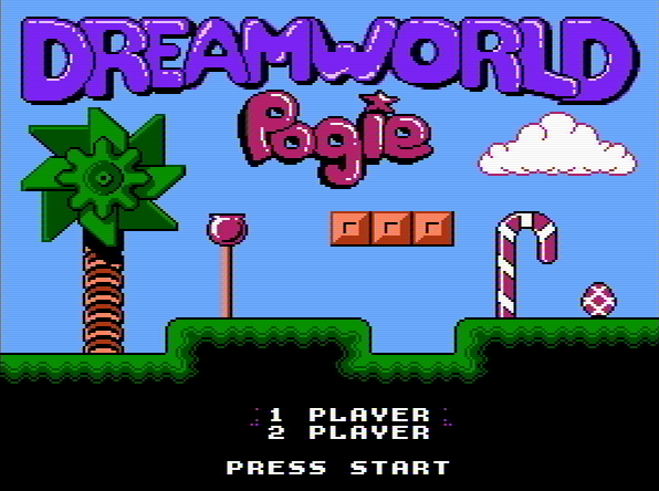 Титульный экран из игры Dreamworld Pogie / Мир Мечты Поги