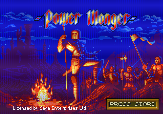 Титульный экран из игры Powermonger / Торговец Властью