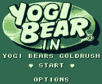 Титульный экран из игры Yogi Bear in Yogi Bear's Goldrush / Медведь Йоги в Золотой Лихорадке