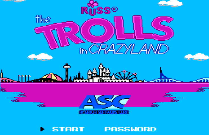 Титульный экран из игры Trolls in Crazyland 'the / Тролли в Крейзиленде