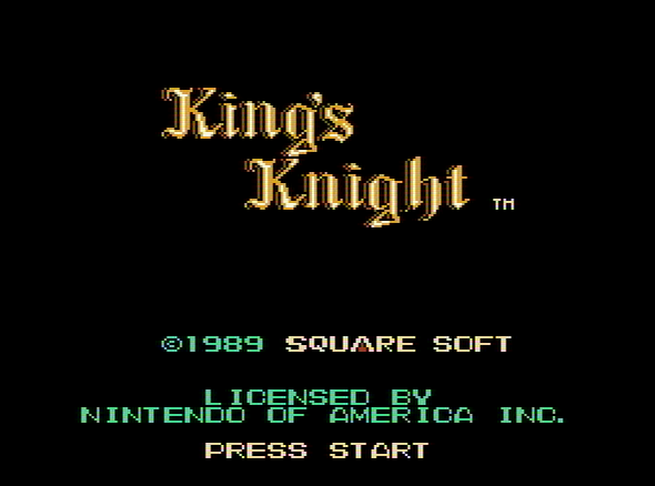Титульный экран из игры King’s Knight / Королевский рыцарь