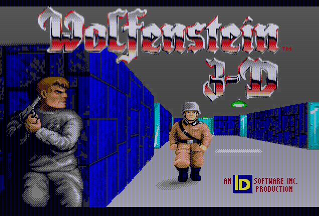 Титульный экран из игры Wolfenstein 3D / Вольфенштайн 3Д