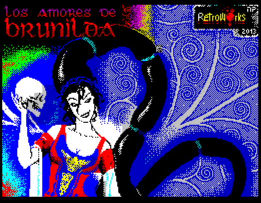 Титульный экран из игры Los Amores de Brunilda / Брунхильда